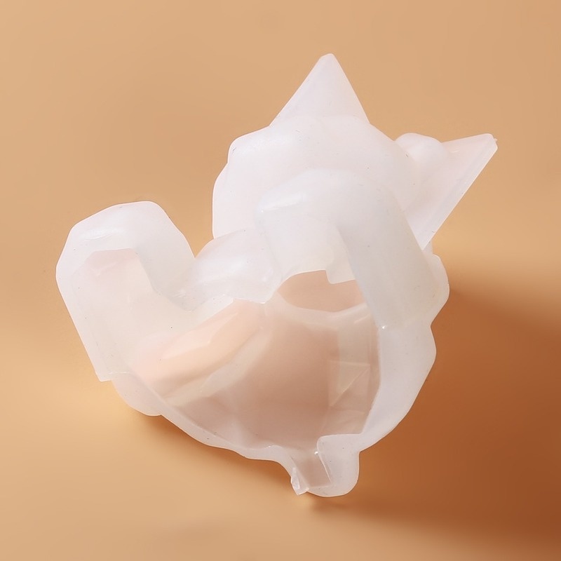 Khuôn Silicon Trong Suốt Hình Gấu 3D Làm Mặt Trang Sức DIY