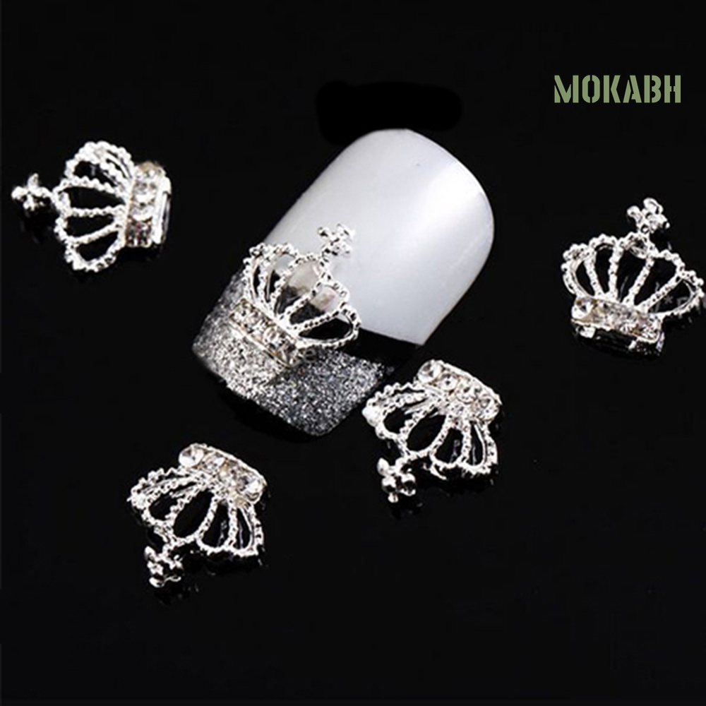 Hạt Cườm Hình Vương Miện 3D Chất Liệu Hợp Kim Dùng Để Trang Trí Móng Nghệ Thuật DIY