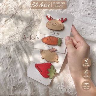Kẹp tóc mái trẻ em bé gái ngộ nghĩnh handmake Hàn Quốc