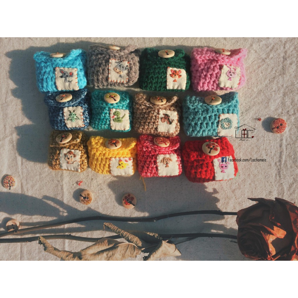 Túi Tỏi Mini Thêu Handmade, Túi Đeo Tránh Vía (thêu theo yêu cầu) - LỘC Homeis