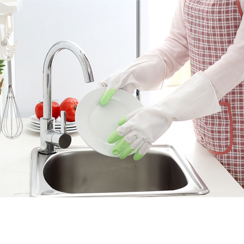 Găng tay cao su chống thấm nước dùng rửa chén tiện lợi