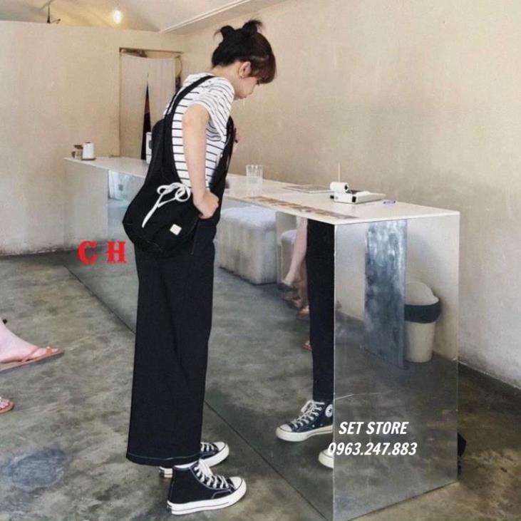 Yếm QUẦN chỉ nổi lô gô trắng, YẾM KAKI ĐẸP CH0321 -Setstoree