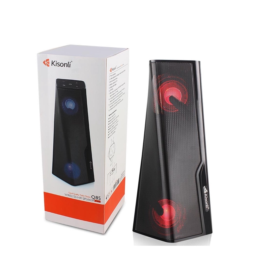 LOA BLUETOOTH Q8S KISONLI ÂM THANH HAY CHẤT LƯỢNG HỖ TRỢ KHE GẮN THẺ
