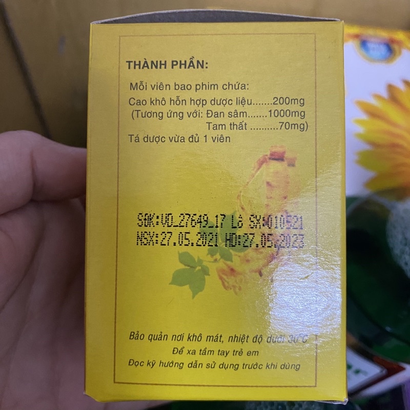 ĐAN SÂM -TAM THẤT LỌ 40 VIÊN
