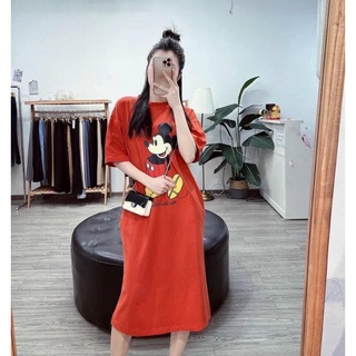 đầm maxi coton 100% mát mịn freesize 70kg