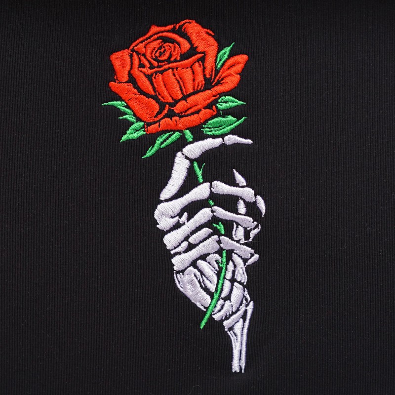 Áo Thun Nam Đẹp MYO Vải Cotton Thêu Hoa Hồng