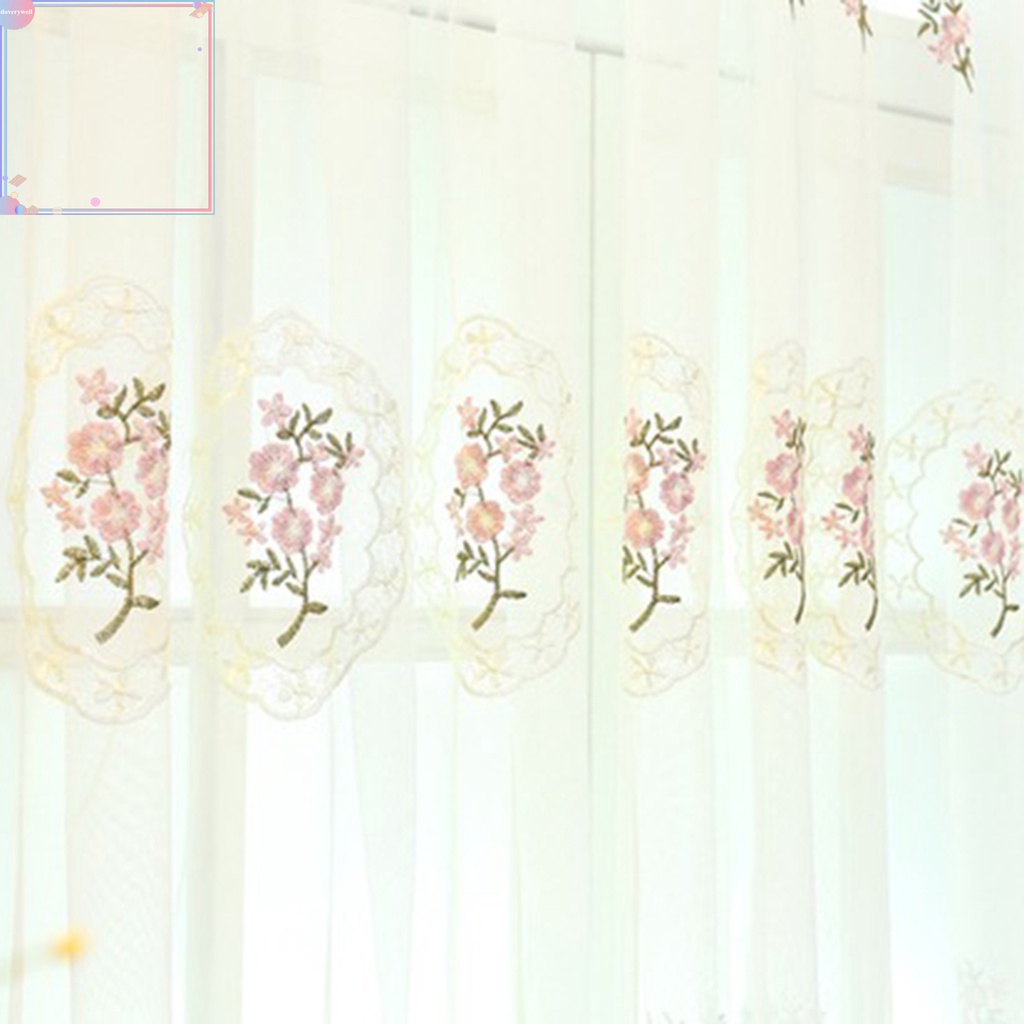 Rèm Cửa Sổ Thêu Hoa Mềm Mại Chống Mài Mòn Cho Phòng Khách