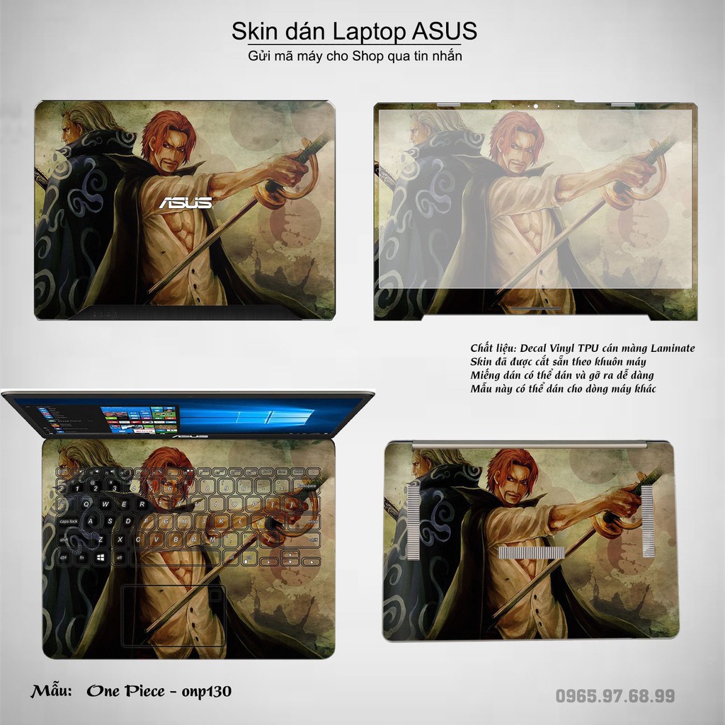 Skin dán Laptop Asus in hình One Piece _nhiều mẫu 15 (inbox mã máy cho Shop)