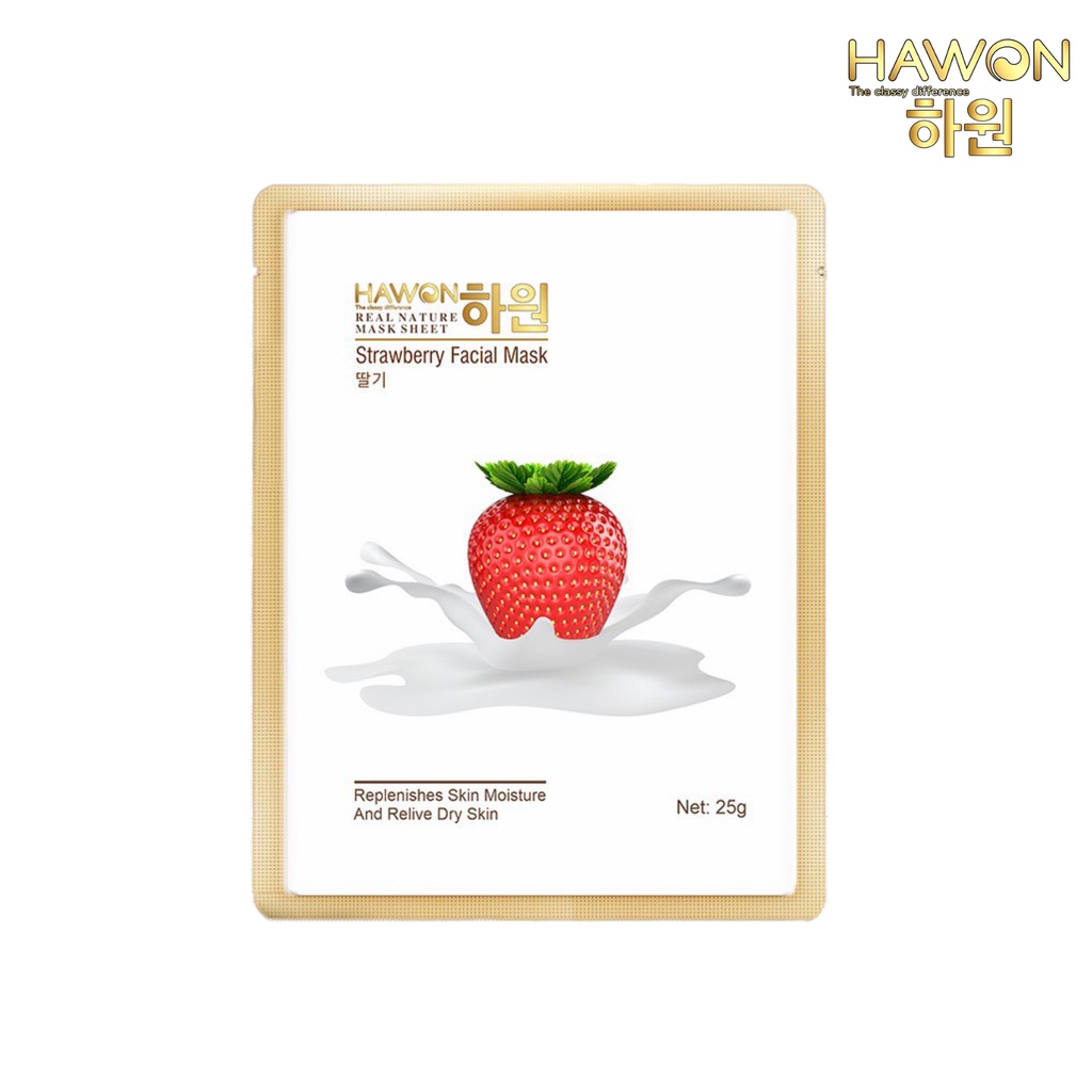Mặt Nạ Giấy Dâu HAWON Cao Cấp Dưỡng Da Cấp Ẩm - 25g