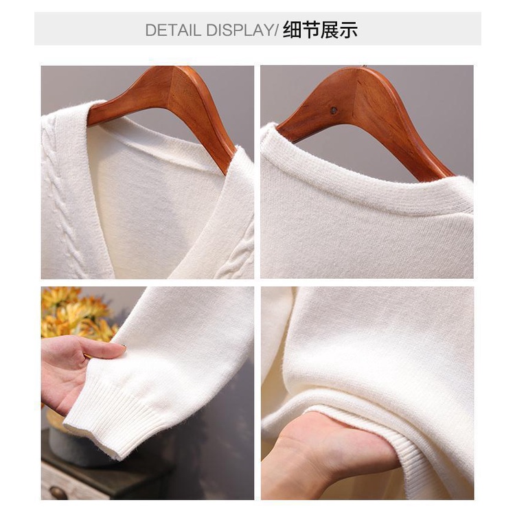 Áo Khoác Cardigan Dệt Kim Dáng Rộng Dài Trung Bình Thời Trang Thu Đông Mới Dễ Phối Đồ Phong Cách Hàn Quốc Cho Phụ Nữ Trung Niên