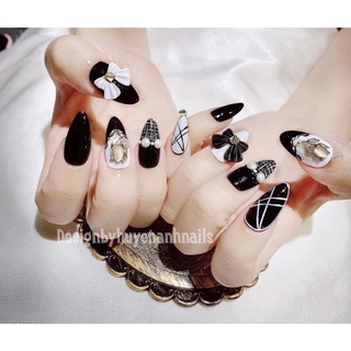 charm nơ nhựa đính móng tay