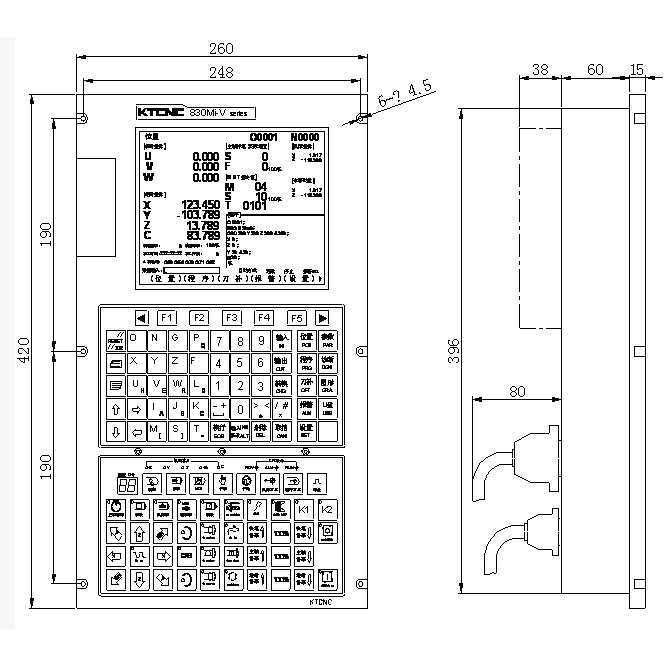 Bộ điều khiển máy phay CNC công nghiệp KT830Mi-E hỗ trợ kĩ thuật trọn đời