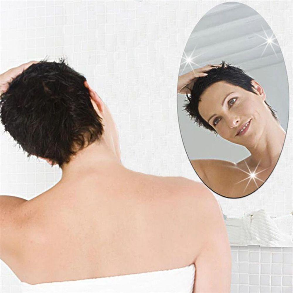 JANE Gương Dán Tường Hình Chữ Nhật / Oval Trang Trí Nhà Cửa Có Thể Tháo Rờ
