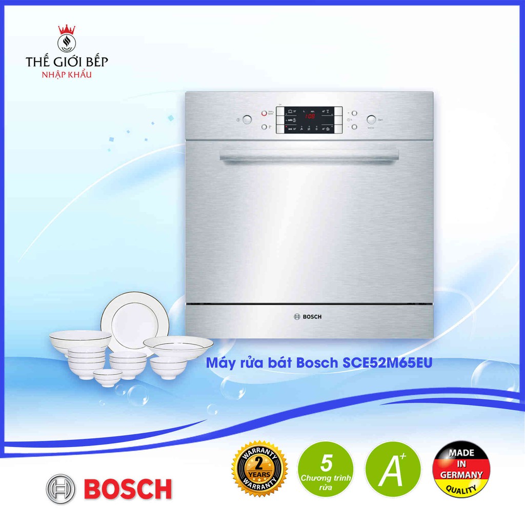 MÁY RỬA CHÉN BÁT DUNG TÍCH NHỎ BOSCH SCE52M65EU