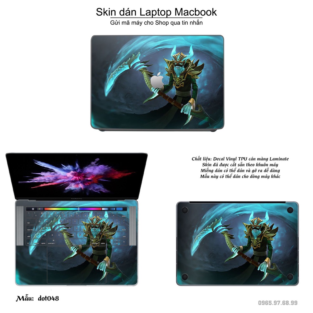 Skin dán Macbook mẫu Dota 2 (đã cắt sẵn, inbox mã máy cho shop)