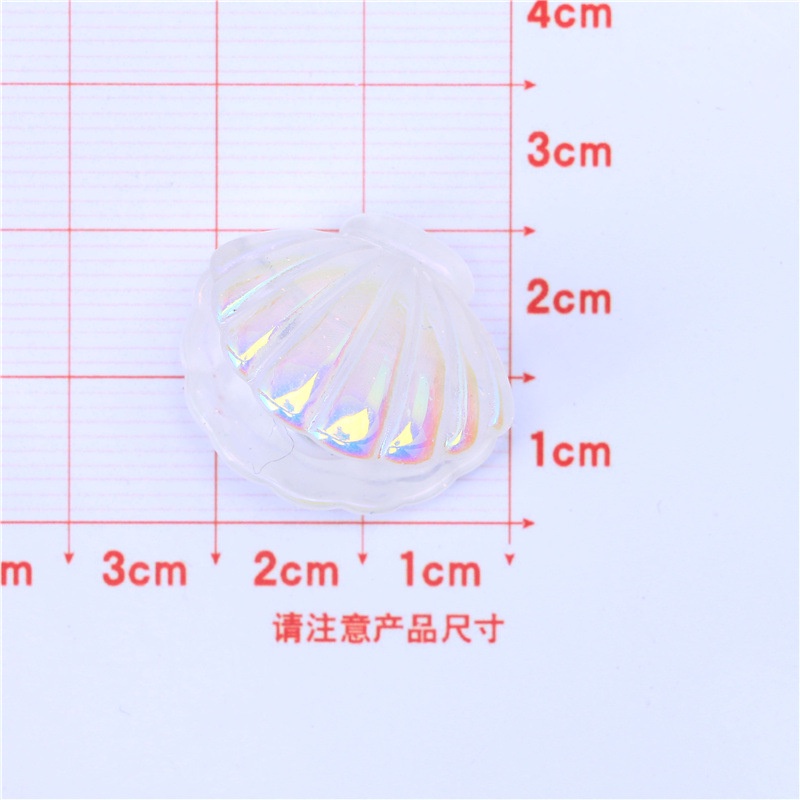 Set 10 Kẹp Tóc Hình Vỏ Sò / Ngọc Trai Bằng Nhựa Resin DIY Trang Trí Điện Thoại