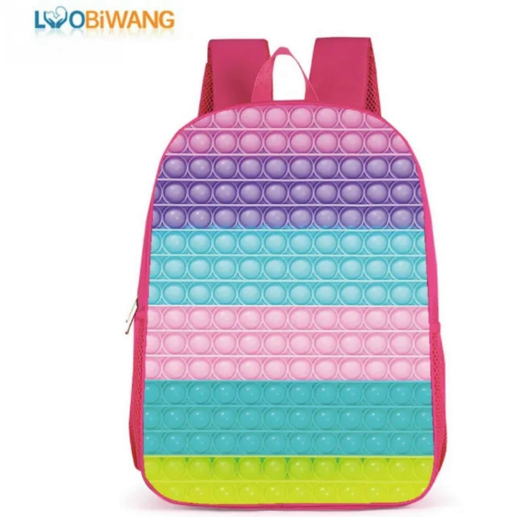 Balo học sinh Cấp 1 In hình cầu vồng Như hình