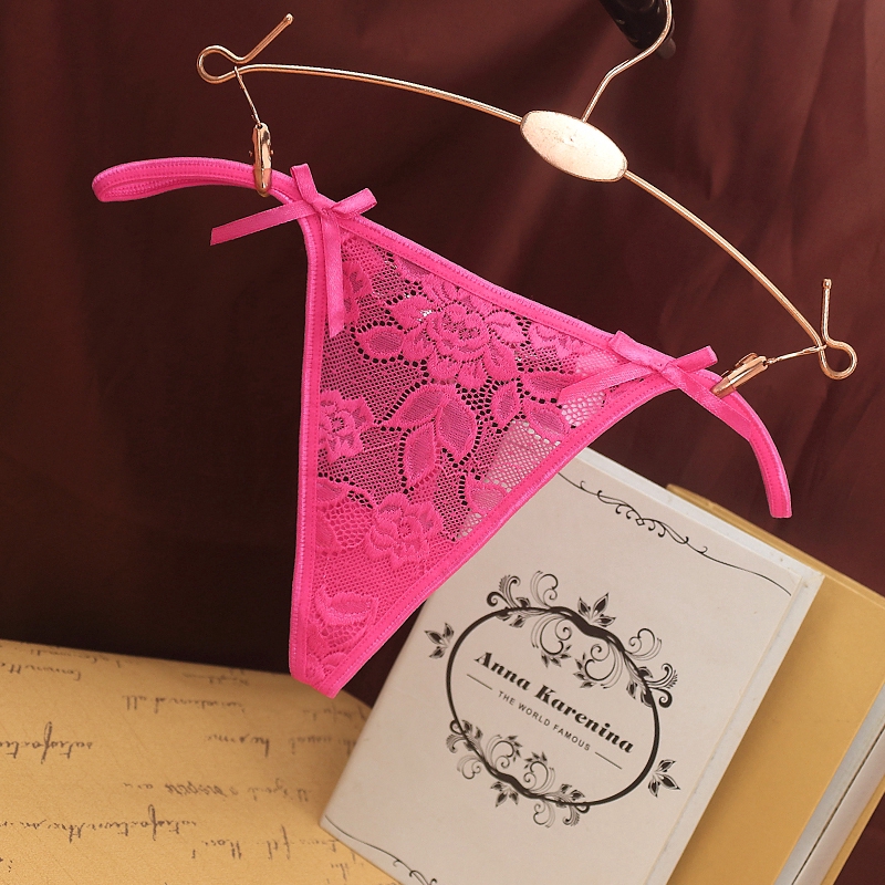 Quần lót ren lưng thấp với vòng kim loại chất lượng cao quyến rũ cho nữ 6809