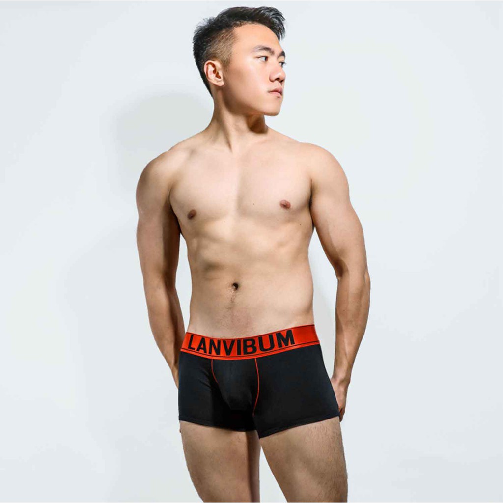 Quần boxer nam Lanvibum chất cotton thiên nhiên bảng lưng ánh kim BB10