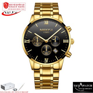 ĐỒNG HỒ NAM NIBOSI 2325 (1985) - DÂY THÉP CHẠY 6 KIM THIẾT KẾ NAM TÍNH MẠNH MẼ