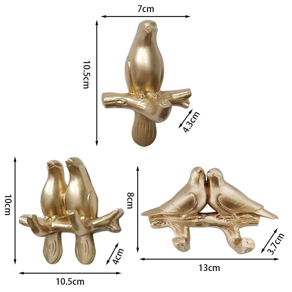 Móc Treo Quần Áo Bằng Resin Không Cần Khoan Họa Tiết Chim Kiểu Vintage Bắc Âu
