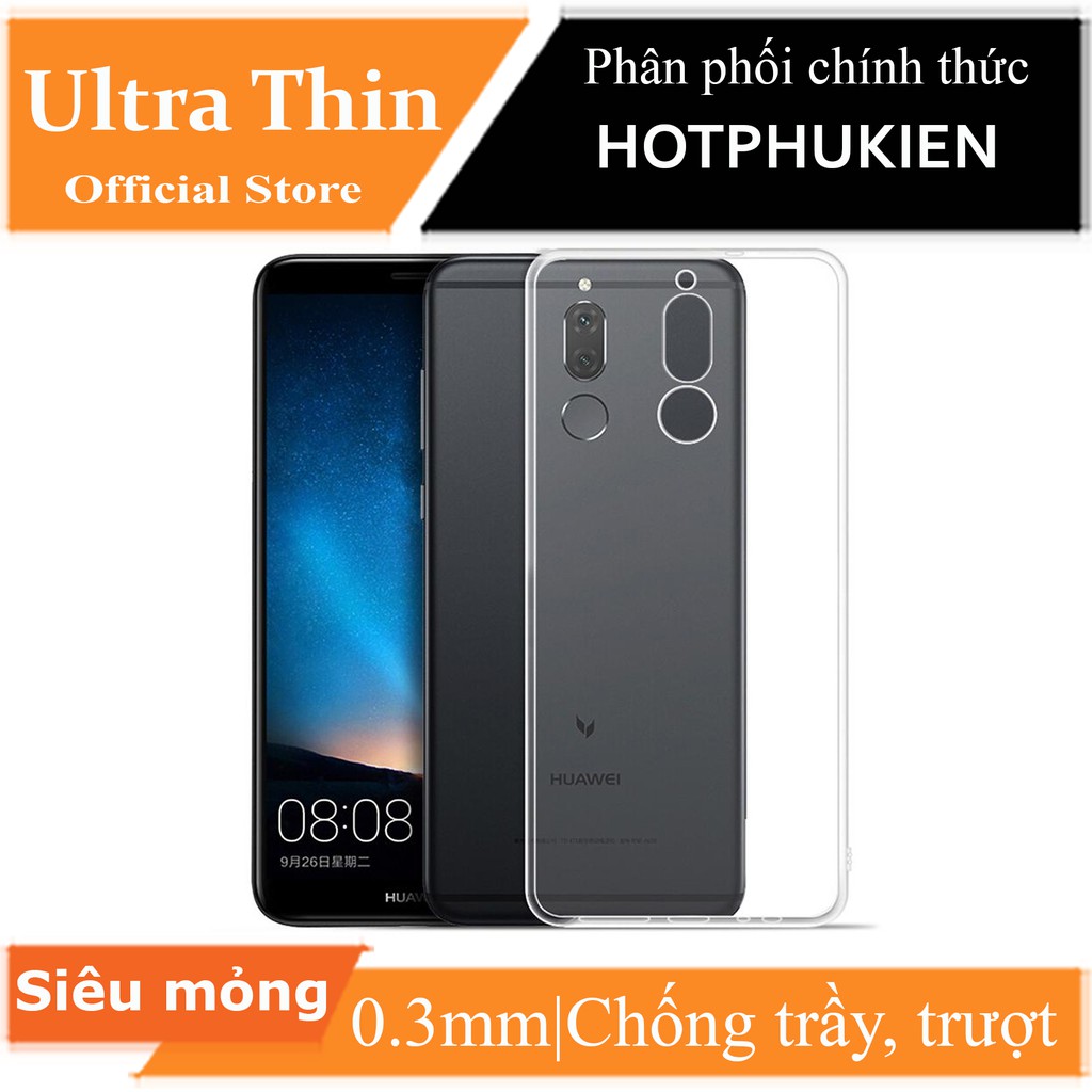 Ốp lưng dẻo silicon dành cho Huawei Nova 2i / Huawei Honor 9i -Hiệu Ultra Thin chỉ mỏng 0.6 mm có gờ bảo vệ Camera