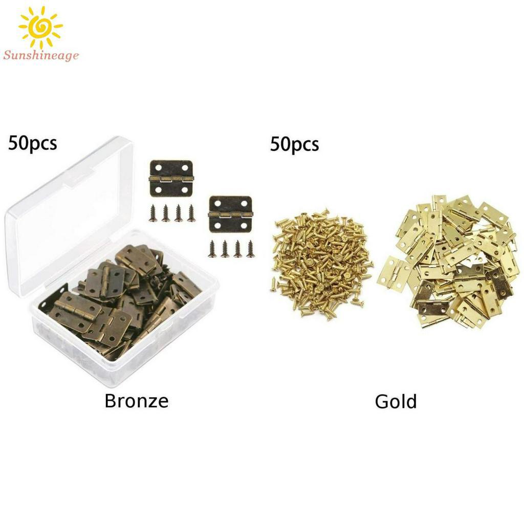 Set 50 Bản Lề Cửa Tủ Kèm Ốc Vít