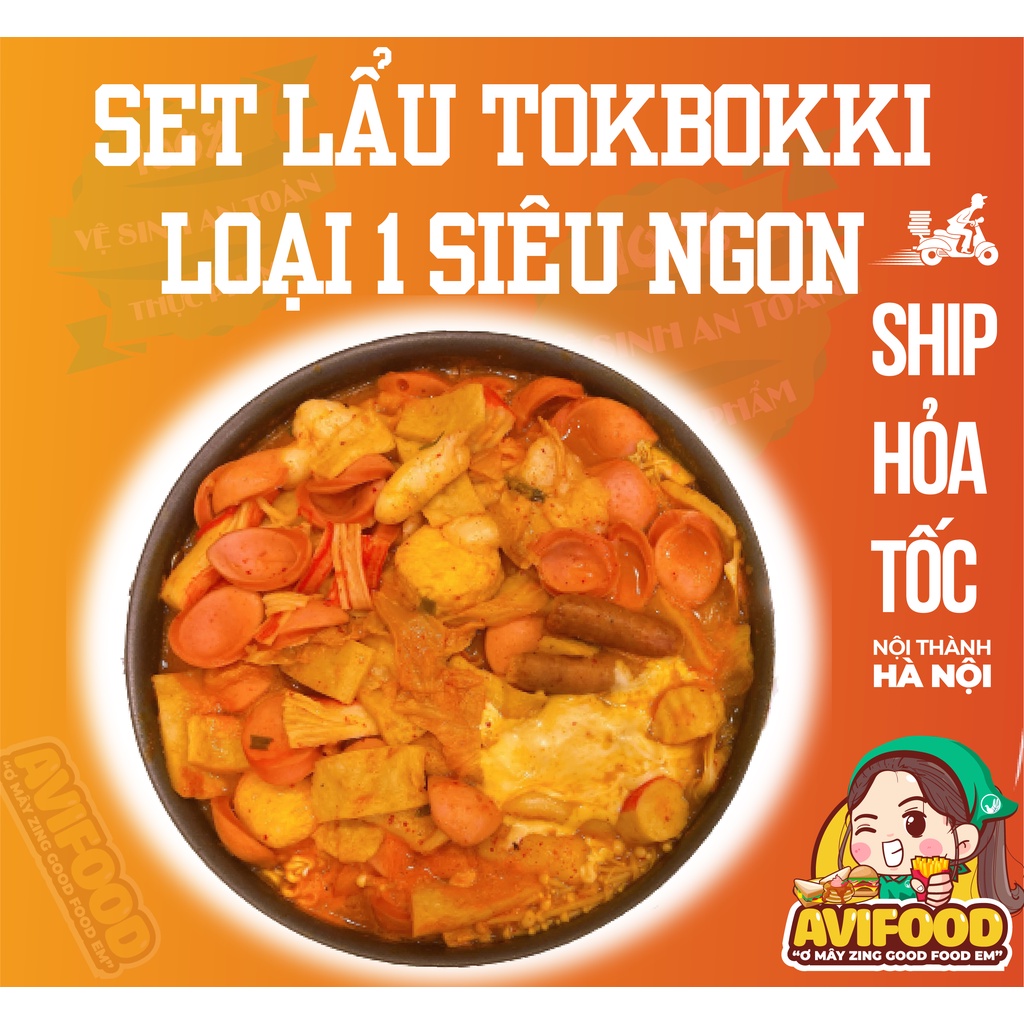DATE MỚI [CHỈ SHIP NỘI THÀNH HÀ NỘI] Set lẩu Tokbokki Loại 1 NHIỀU TOPPING Siêu Ngon Ngày Lạnh - Avifood Đồ ăn hot trend