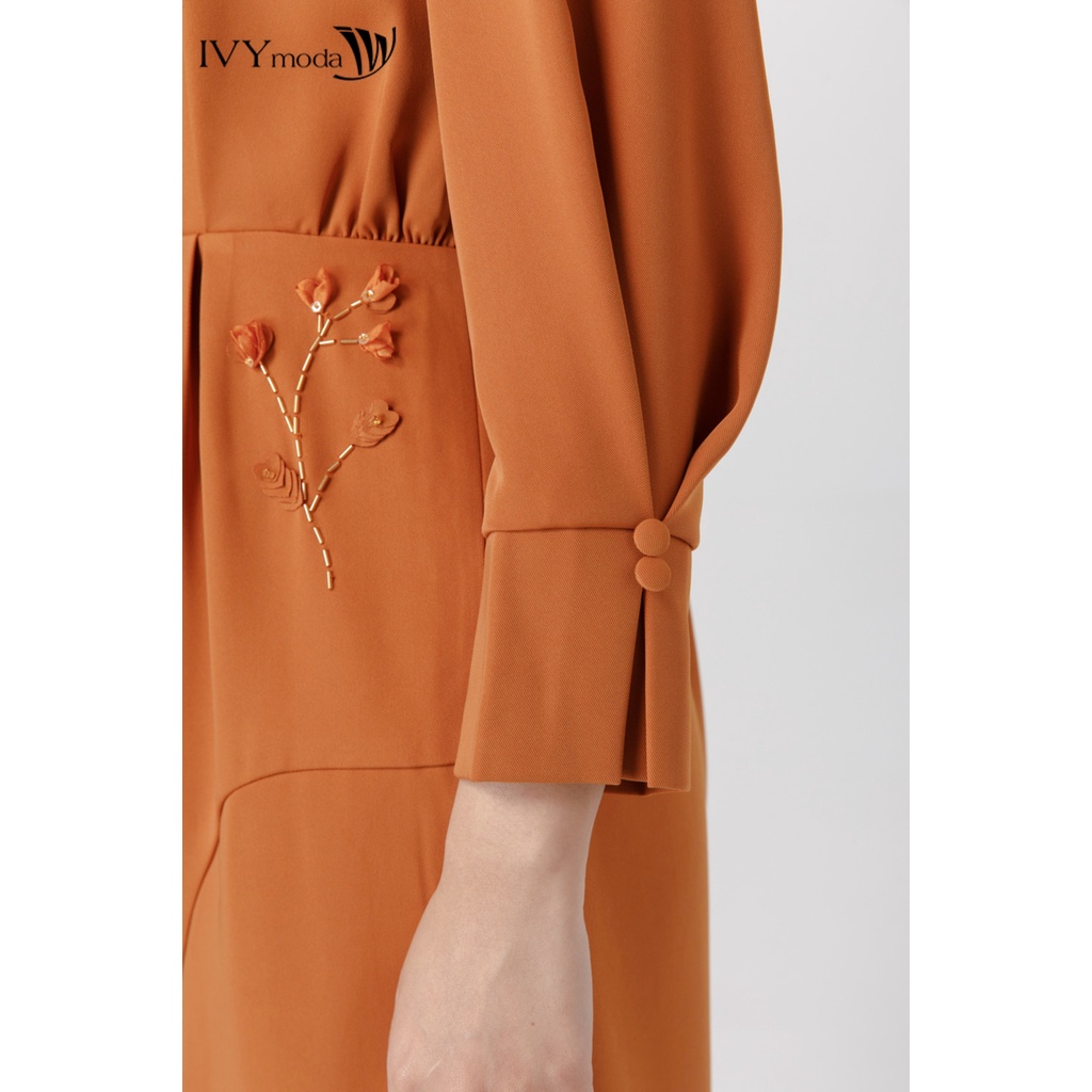 Đầm ôm phối nút IVY moda MS 48M6960