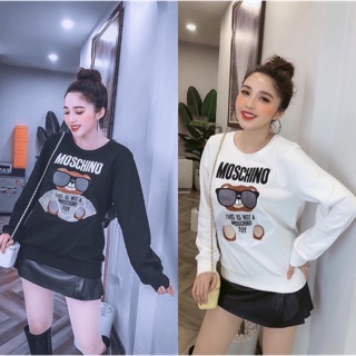 Áo nỉ in gấu mos 3 màu