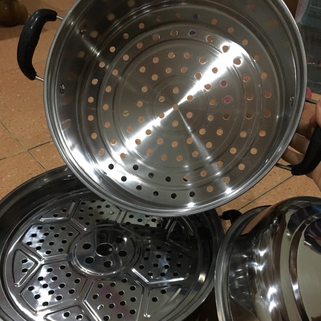 Nồi hấp 2 tầng inox cao cấp