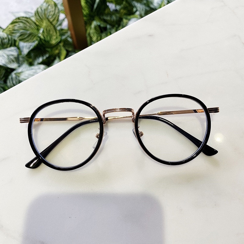 Kính gọng tròn vintage kim loại 9300 chống ánh sáng xanh, UV400 Jolie eyewear - Nhận lắp tròng cận loạn
