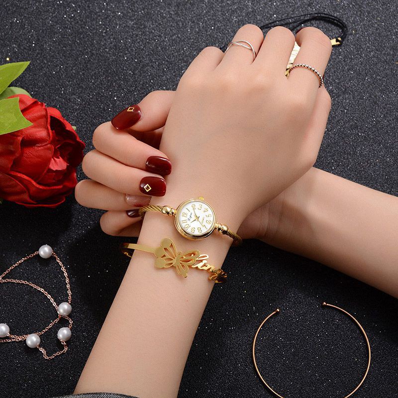 [Baywellfashion]Đồng hồ đeo tay dạng vòng cổ điển cho nữ
