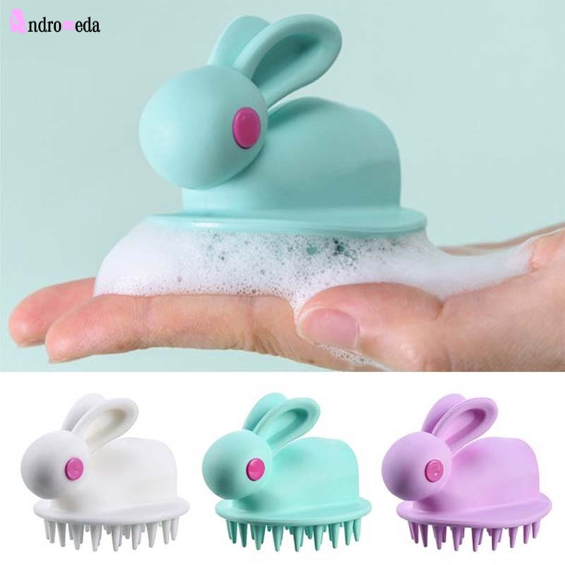 Lược chải tóc mát xa da đầu thoải mái thiết kế hình thỏ hoạt hình dễ thương dành cho bé