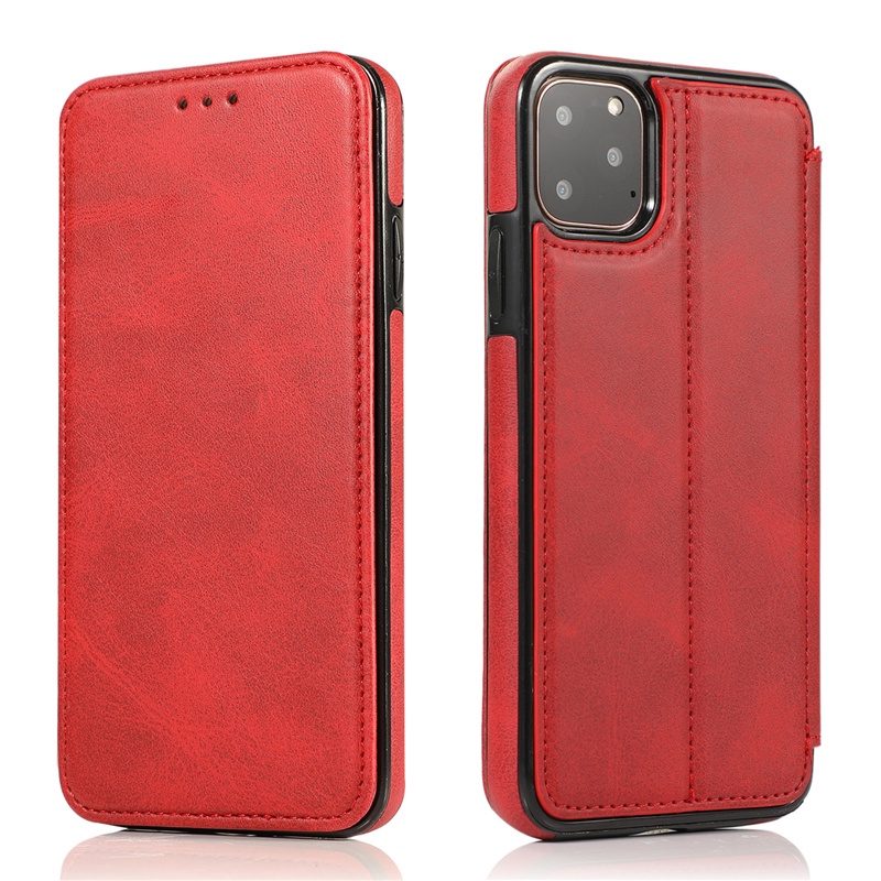 Bao da điện thoại nắp lật có ngăn đựng thẻ thích hợp cho Iphone 11 Xs Max Xr I8 I7 I6S Plus Se 2020
