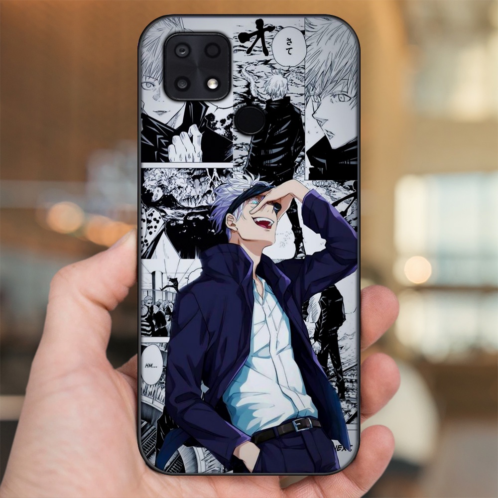 Ốp lưng Xiaomi Poco C40 viền đen in hình Satoru Jujutsu Kaisen