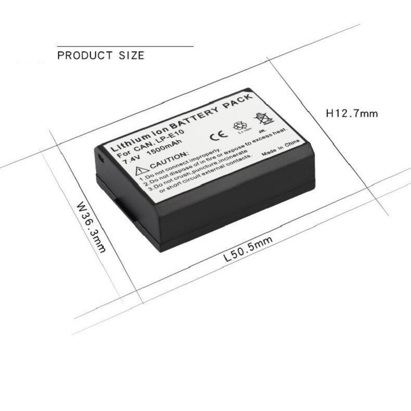 Pin Cho Máy Ảnh Canon Li-ion 7.4V 1500mAh LP-E10