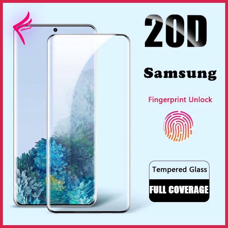 Kính cường lực 20D bảo vệ toàn màn hình cho Samsung Galaxy S21 S20 Ultra S10 S9 S8 Plus Note 20 10 9 8 S2