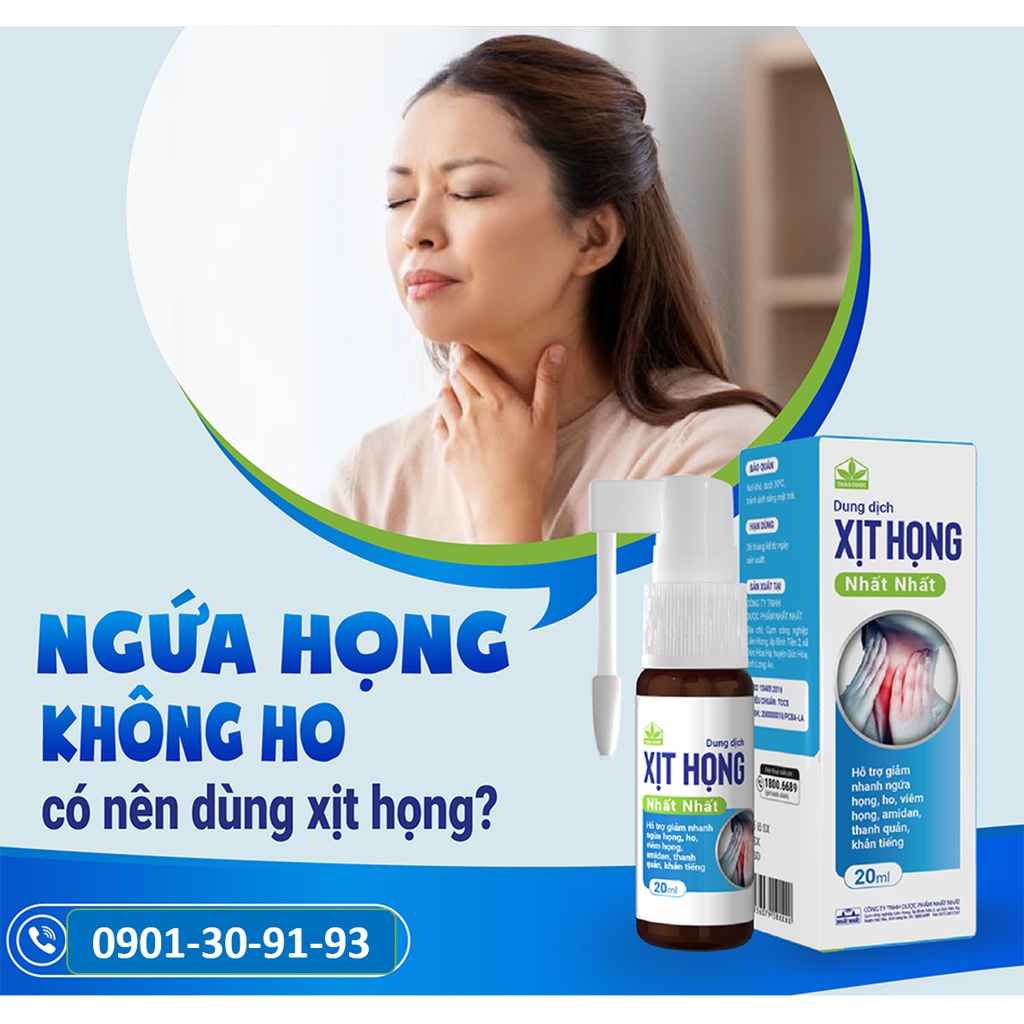 Dung dịch Xịt Họng Nhất Nhất (Lọ 20ml) [betadine, mouth spray, xịt họng thảo dược]