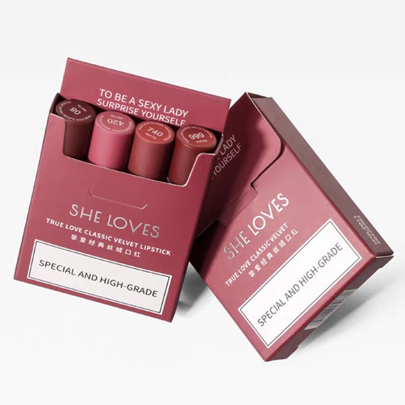 SHE LOVES - Set 4 son kem son thỏi True Love Classic Velvet | BigBuy360 - bigbuy360.vn