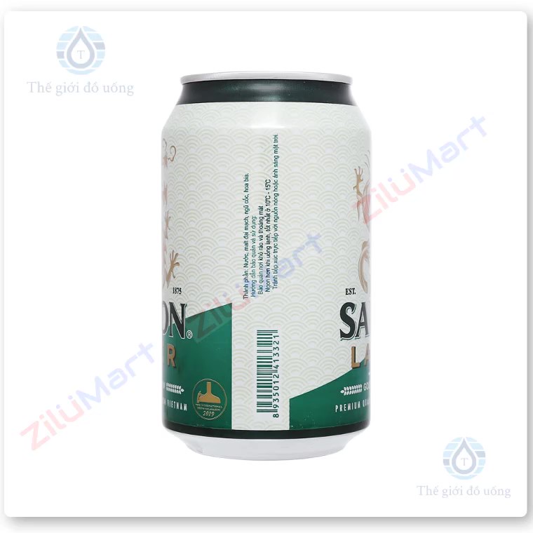 [GIAO HỎA TỐC 1H HCM] Thùng 24 lon bia Sài Gòn Xanh loại 330ml - bao bì xuân