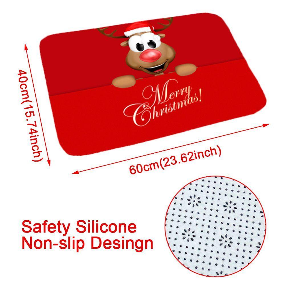 Thảm Chùi Chân Chống Trượt Hình Ông Già Noel Trang Trí Nhà Cửa Dịp Giáng Sinh Năm Mới