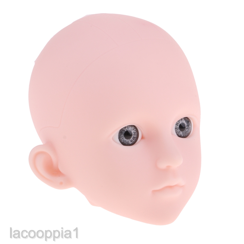 [LACOOPPIA1] Female Head Ball Jointed Doll Custom Part for 1/4 BJD w. 3D Gray Eyes