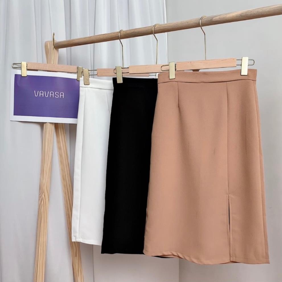 Chân váy chữ a lưng cao dài xẻ tà công sở xếp ly bigsize  CV10 | BigBuy360 - bigbuy360.vn