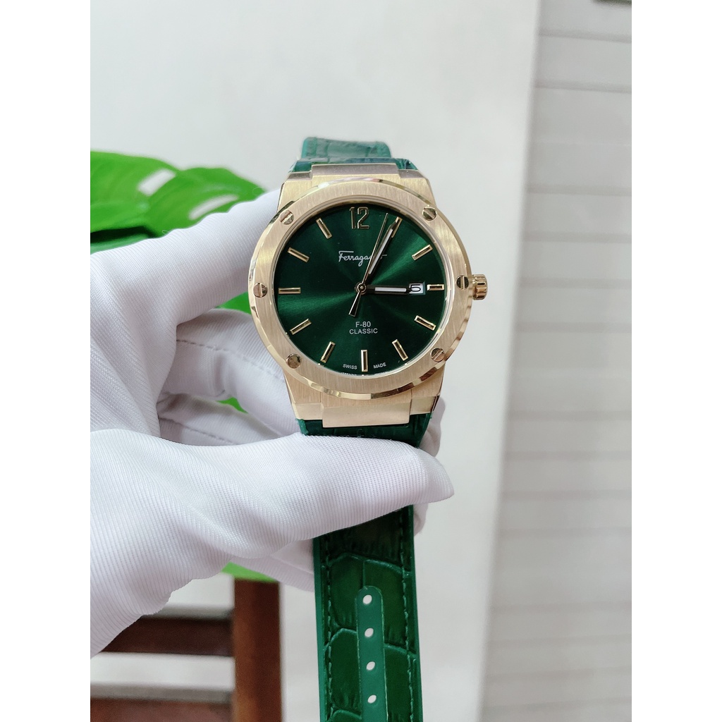 Đồng Hồ Nam F80 Classic Dây Da Cao Su - Size 41mm - Máy Quartz