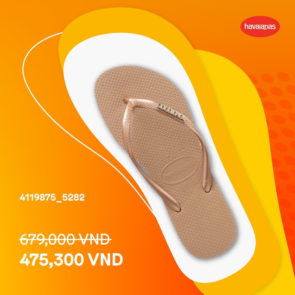 HAVAIANAS - Dép nữ Slim Logo Metallic 4119875-5282
