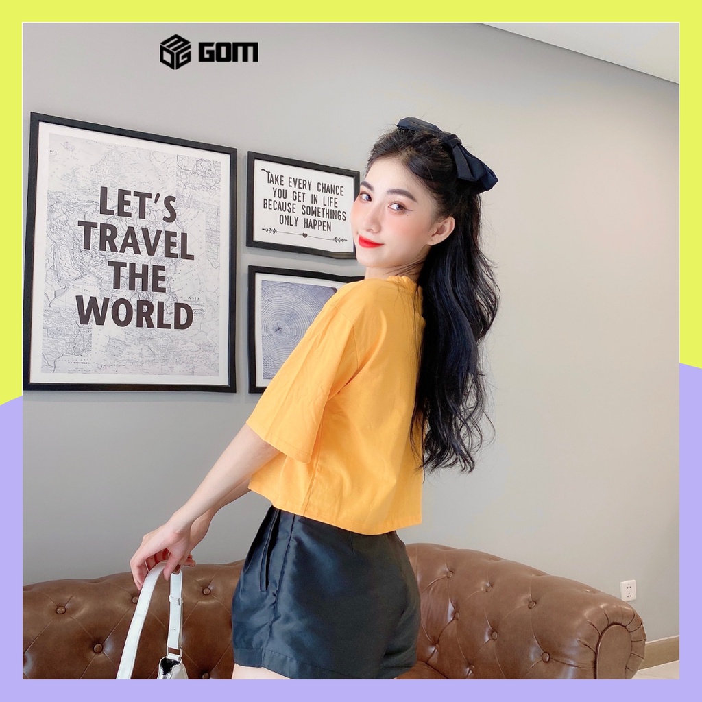 Áo thun croptop nữ form rộng dưới 55kg