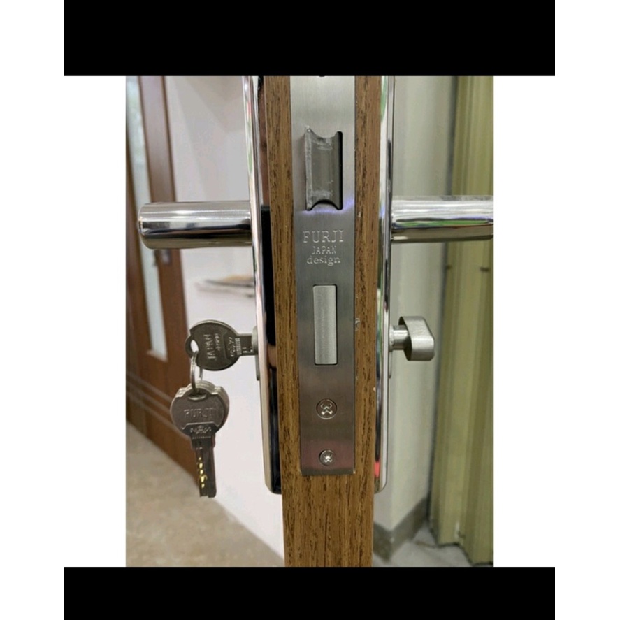 Khóa cửa thông phòng, khóa cửa gạt tay  INOX FURJI JAPAN CAO CẤP
