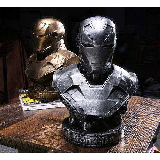 (Hàng HOT) Mô hình tượng bán thân Iron Man Tony Stark MK46 cao 36cm tỷ lệ 1/2