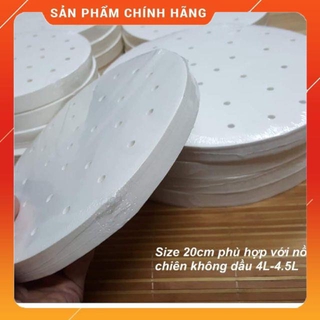 [HÀNG SIÊU TỐT] Tệp 400 tờ giấy nến 20cm 23cm dùng cho nồi chiên không dầu